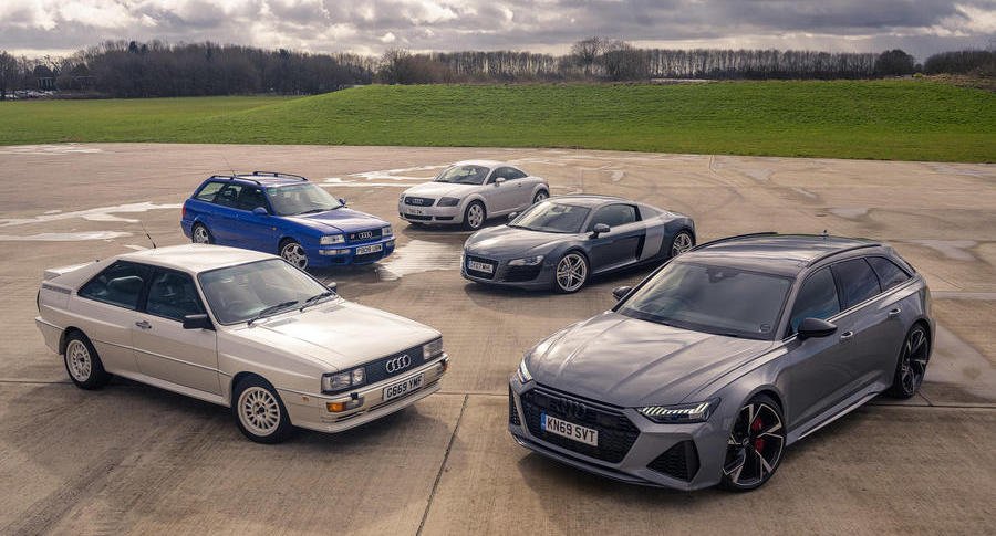 40 years of Audi 4WD: Quattro and RS 2 meet R8 and RS6