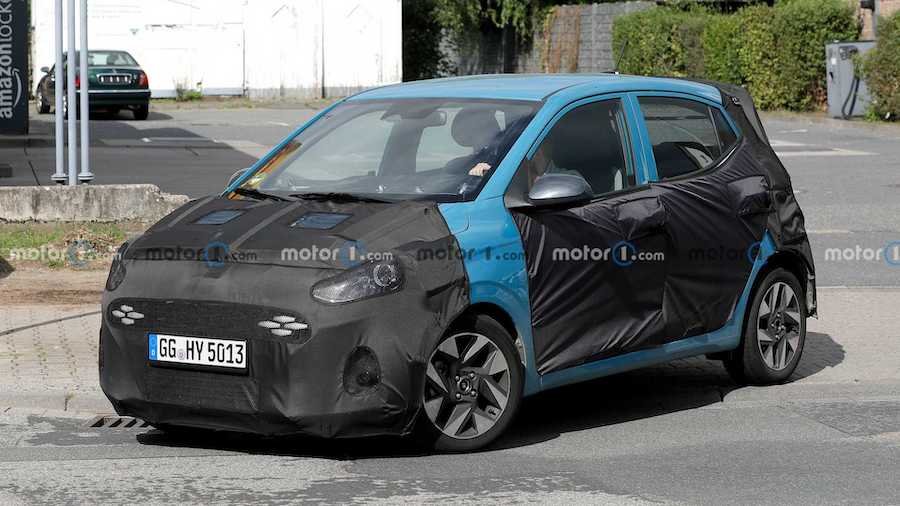 Hyundai i10 Facelift Spied With Heavy Camo In Germany