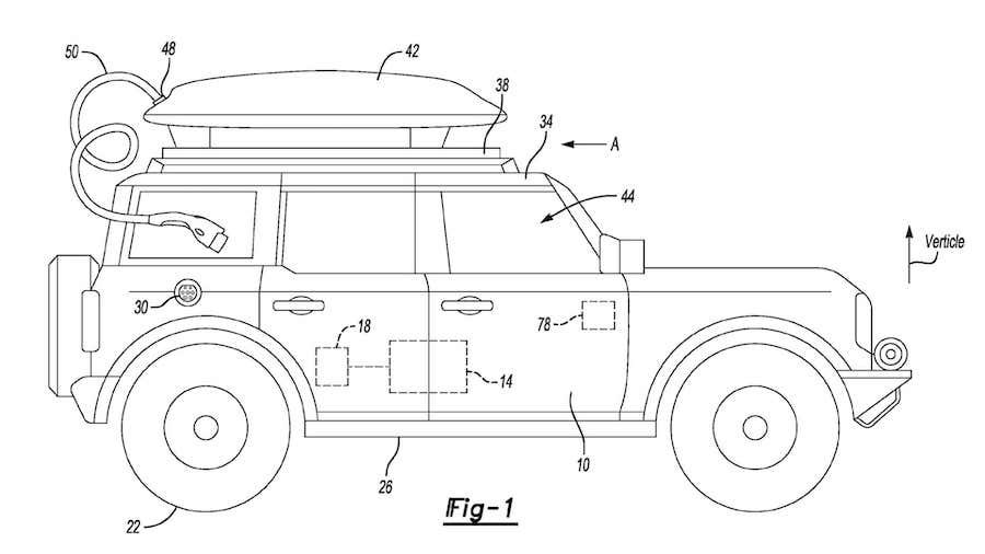 Ford Files Patent For Roof-Mounted EV Backup Battery