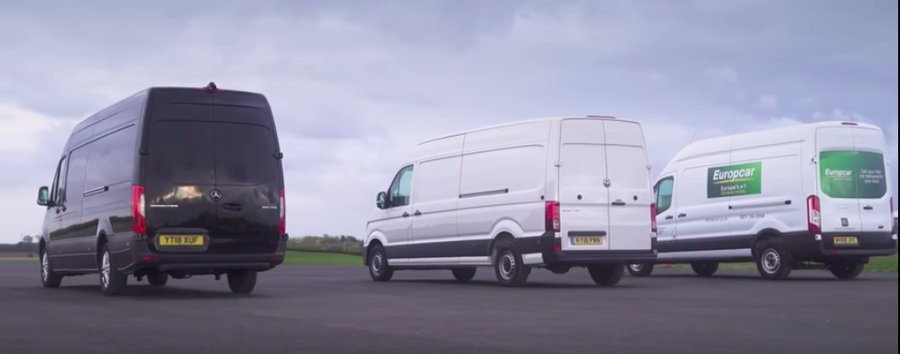 Ford Transit Drag Races VW Crafter, Mercedes Sprinter For Fun