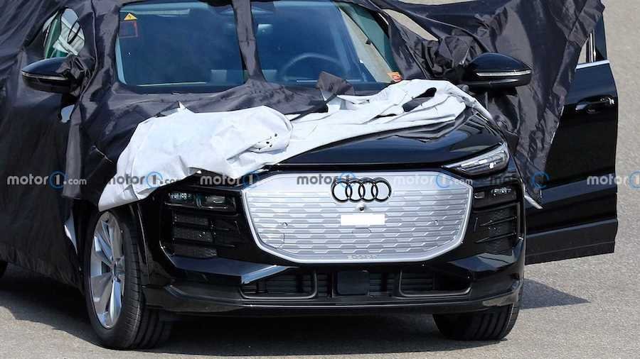 New Audi Q6 E-Tron Fully Reveals Its Face In Latest Spy Photos