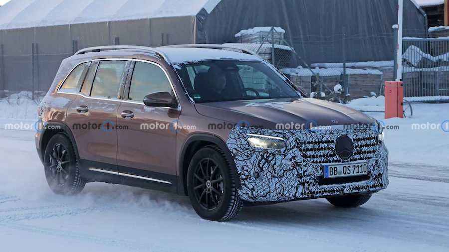 2024 Mercedes-Benz GLB Spied In The Snow Hiding Modest Makeover