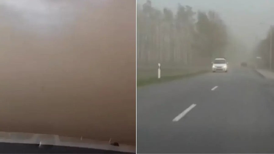 Polska jak Sahara. Kierowca nagrał burzę piaskową