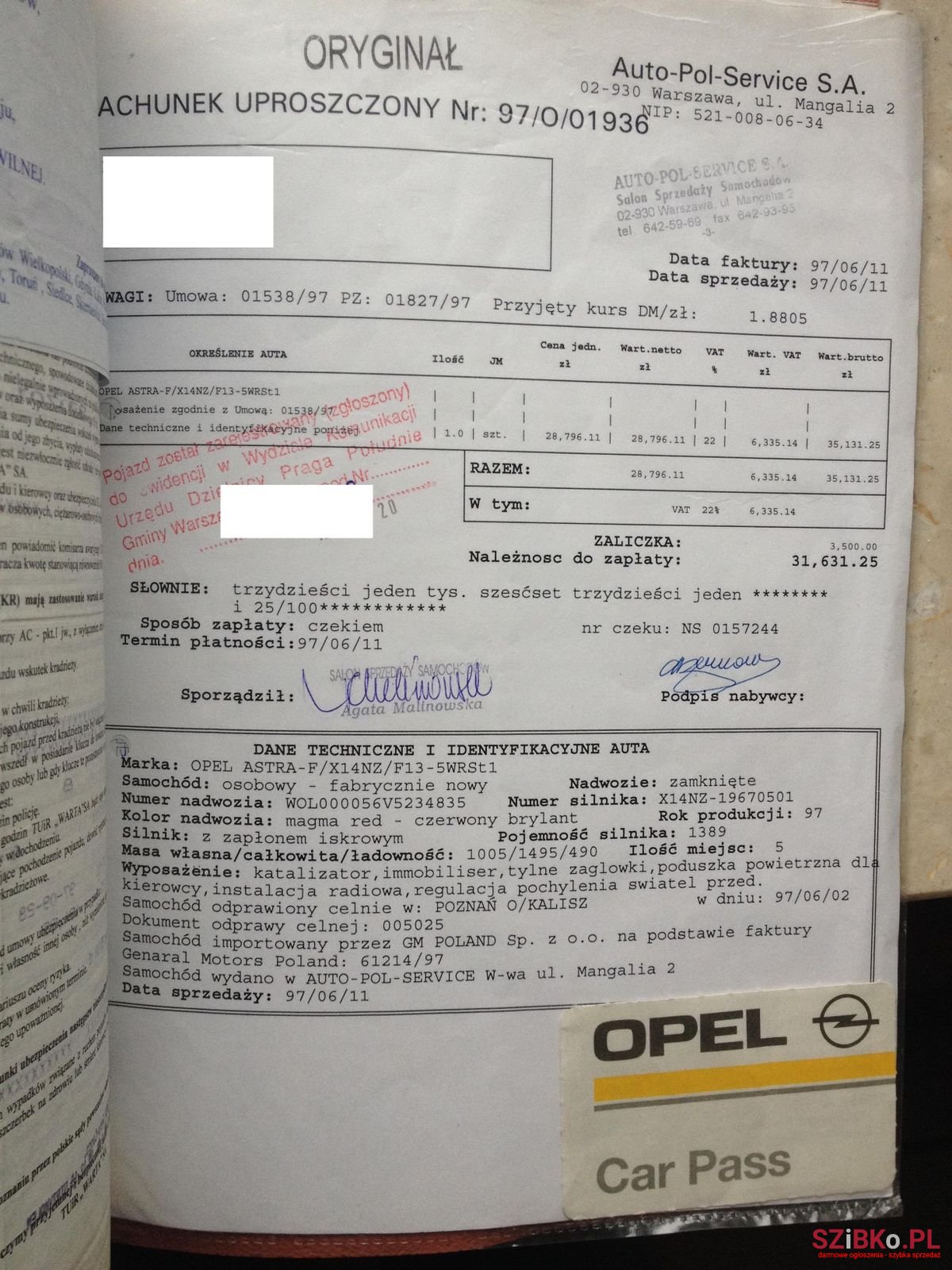 1997' Opel Astra F photo #4