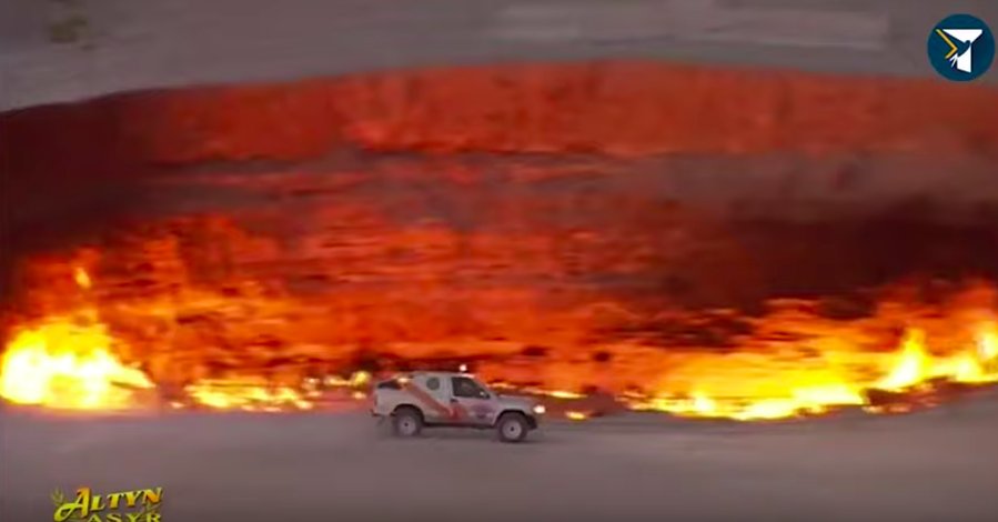 Turkmenistan Pres Does Donuts Around Flaming Pit To Prove He’s Alive