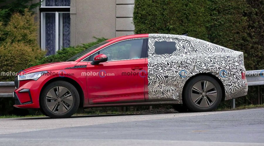 Skoda Enyaq GT Spied With Less Camouflage Than Ever Before