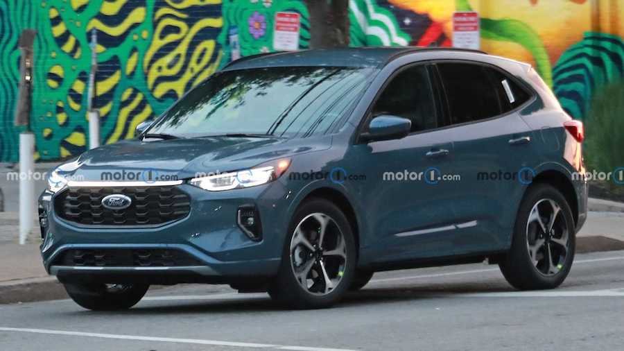 New 2023 Ford Escape Spy Shots Reveal Crossover's Redesigned Face