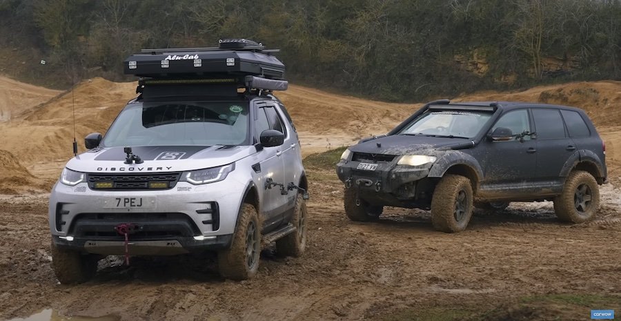 See Tuned VW Touareg Fight Modded Land Rover Discovery In Off-Road Duel