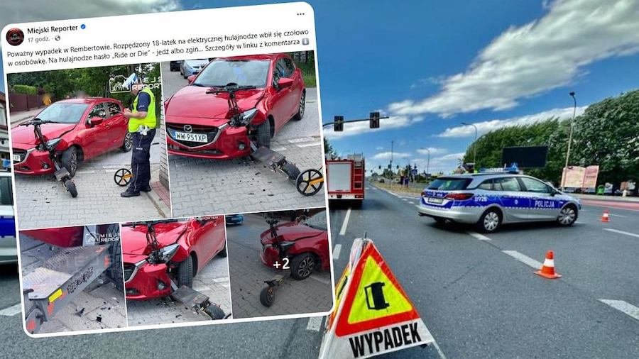 Ten wypadek 18-latka pokazuje, dlaczego elektryczne hulajnogi powinny trafić pod specjalny nadzór