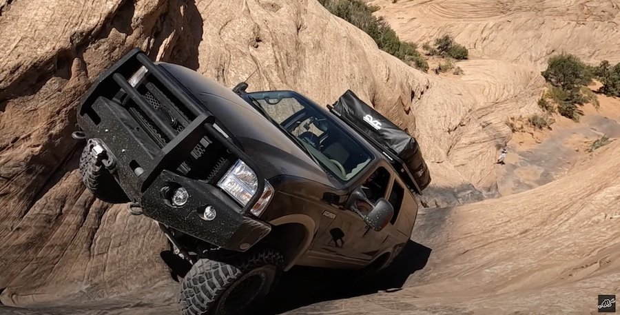 Watch Ford Excursion Diesel Become An 11,300-Pound Rockstar At Moab