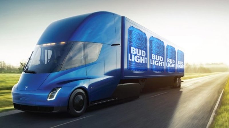 Anheuser-Busch orders 40 Tesla electric semis. Sysco orders 50