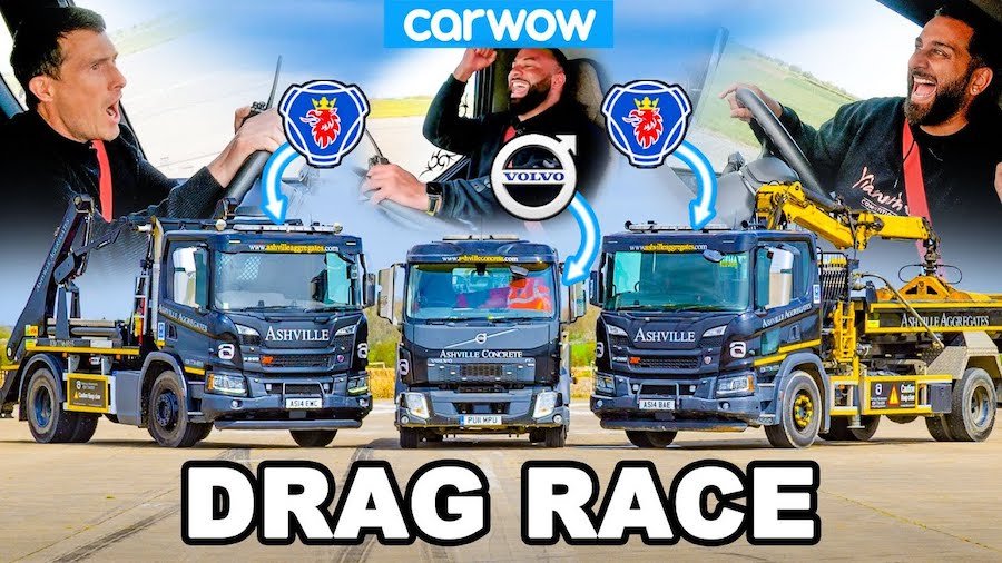 Volvo And Scania Battle In A Heavy Duty Truck Drag Race