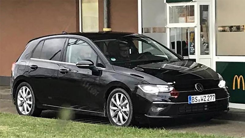 Mk8 VW Golf caught uncovered in Germany