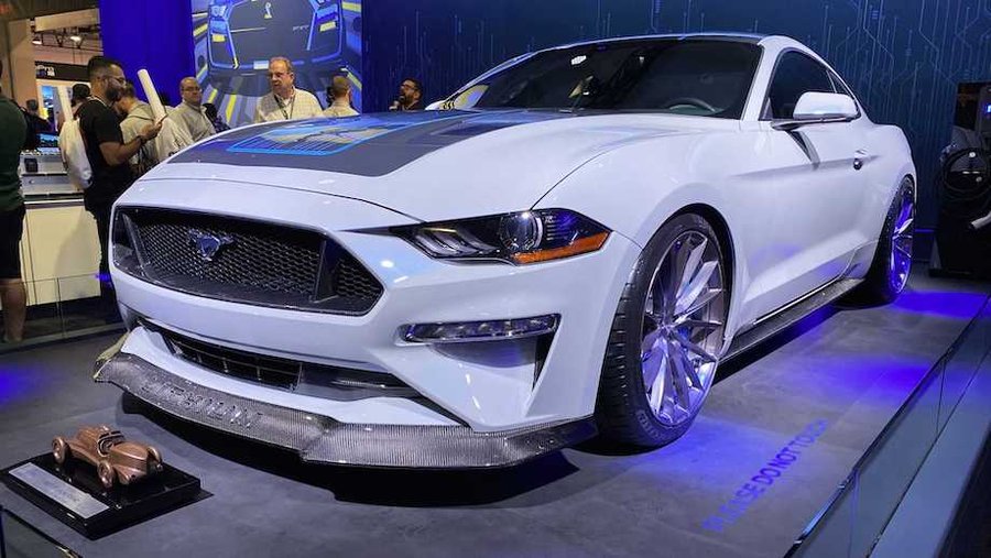 Ford Mustang Lithium EV Shocks SEMA With 900 HP, Six-Speed Manual