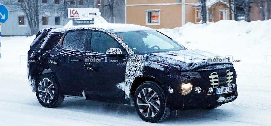 2021 Hyundai Tucson Spied All Covered Up In The Snow